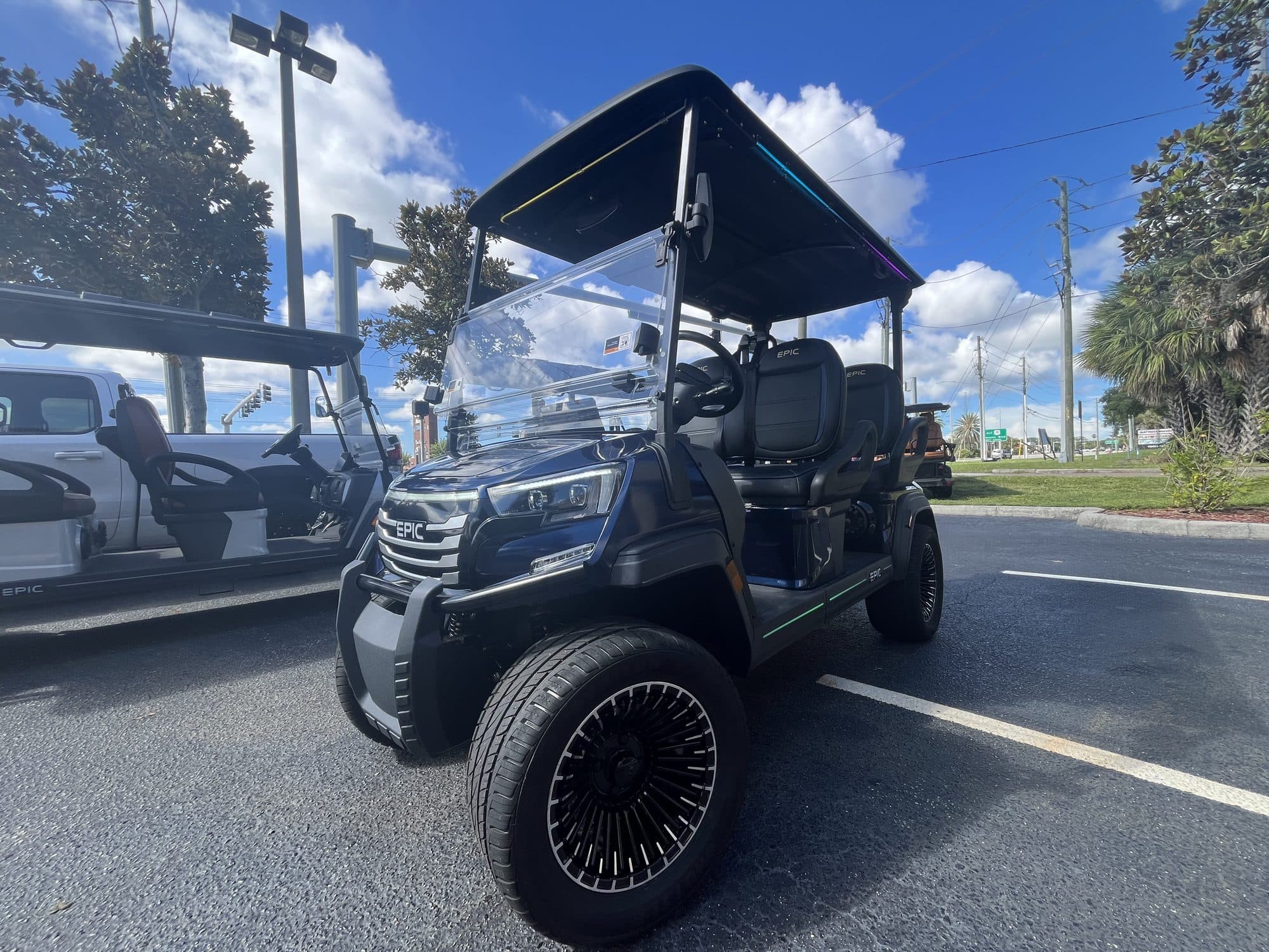 2026 EPIC E40FX golf cart in Metallic Midnight, photo 1 of 9 (stock IGC-1006)