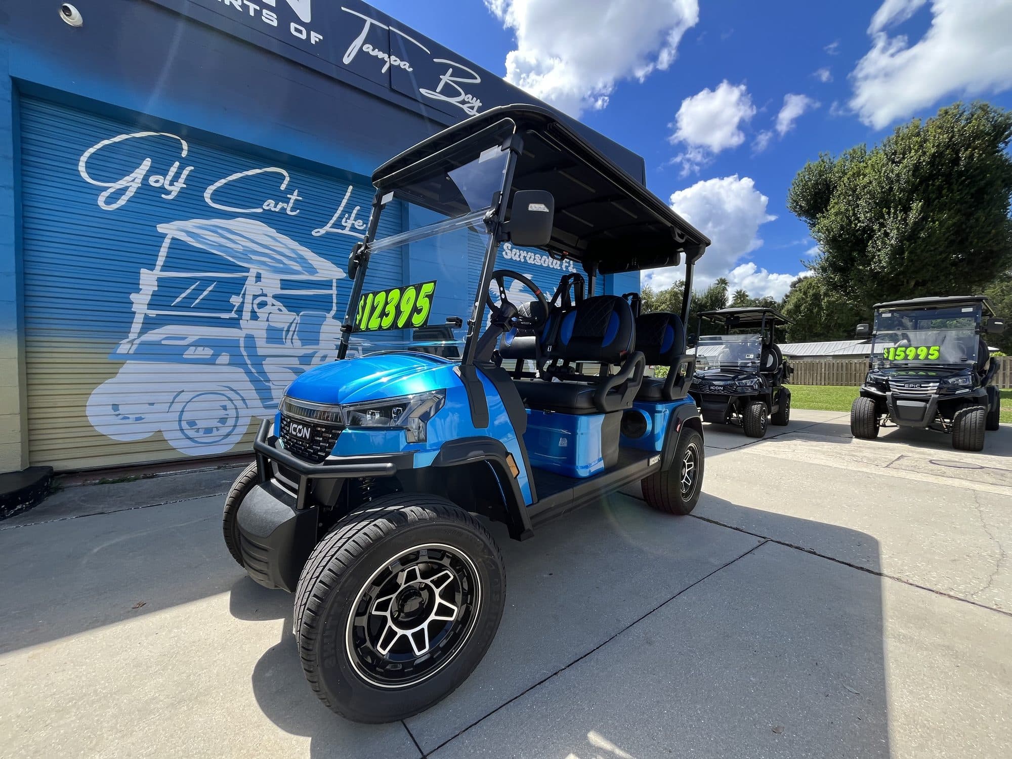 2026 ICON i40FX golf cart in Blue, photo 1 of 13 (stock IGC-1066)