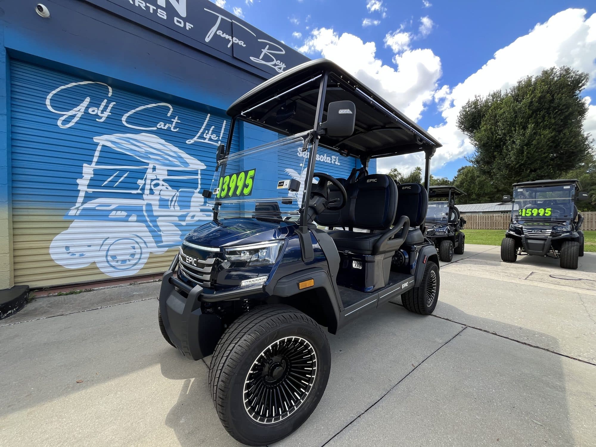 2026 EPIC E40FX golf cart in Navy, photo 1 of 12 (stock IGC-1074)