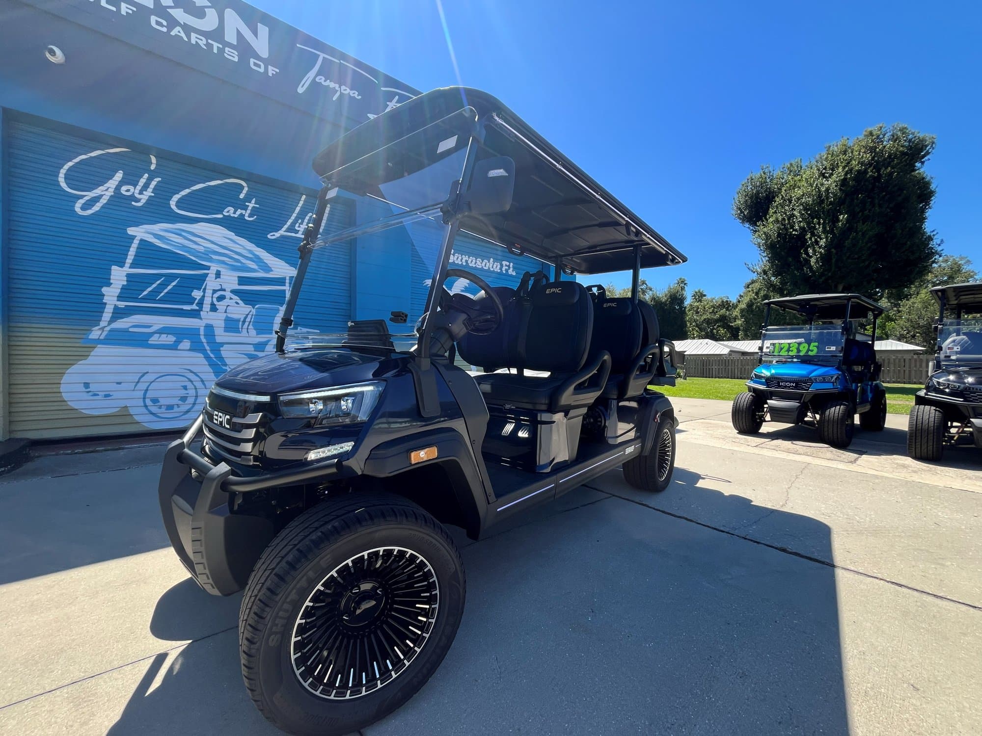 2026 EPIC E60FX golf cart in Metallic Midnight, photo 1 of 14 (stock IGC-1093)