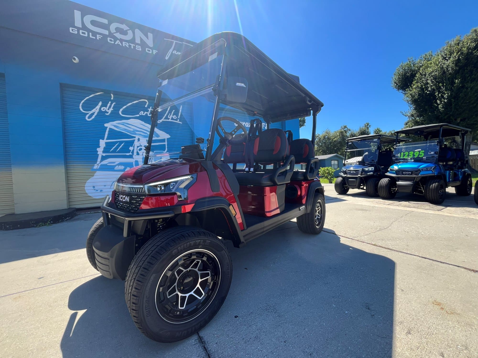 2026 ICON i40FX golf cart in Sangria, photo 1 of 10 (stock IGC-1095)