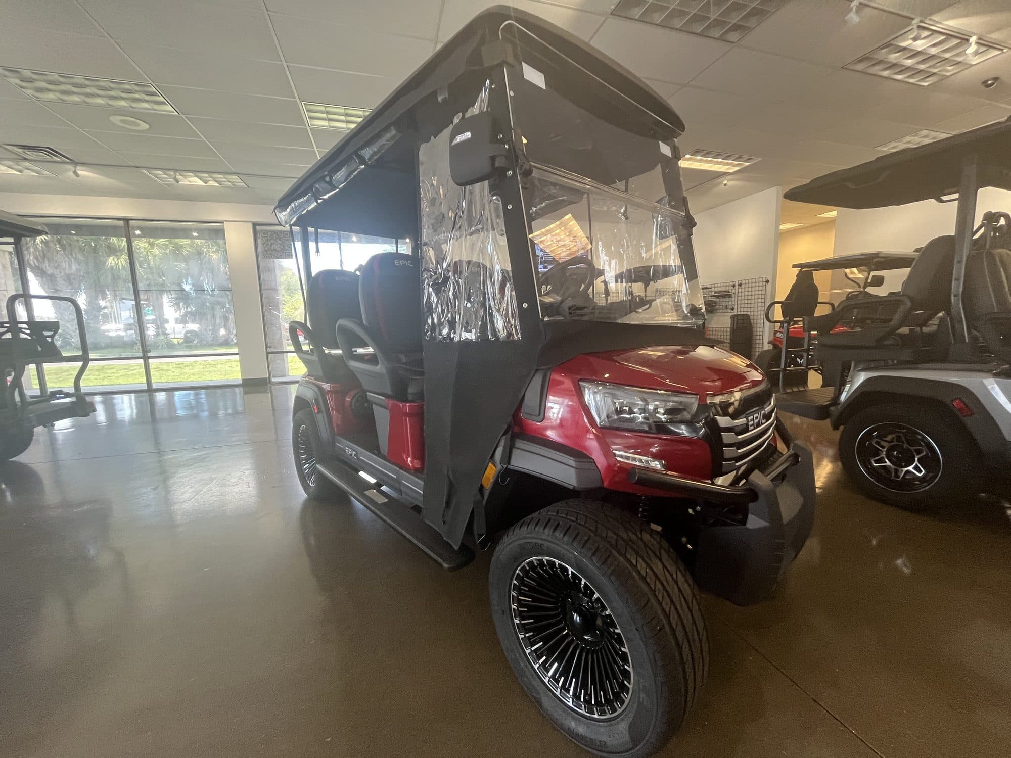 2026 EPIC E40FX golf cart in Red, photo 1 of 5 (stock IGC-1010)