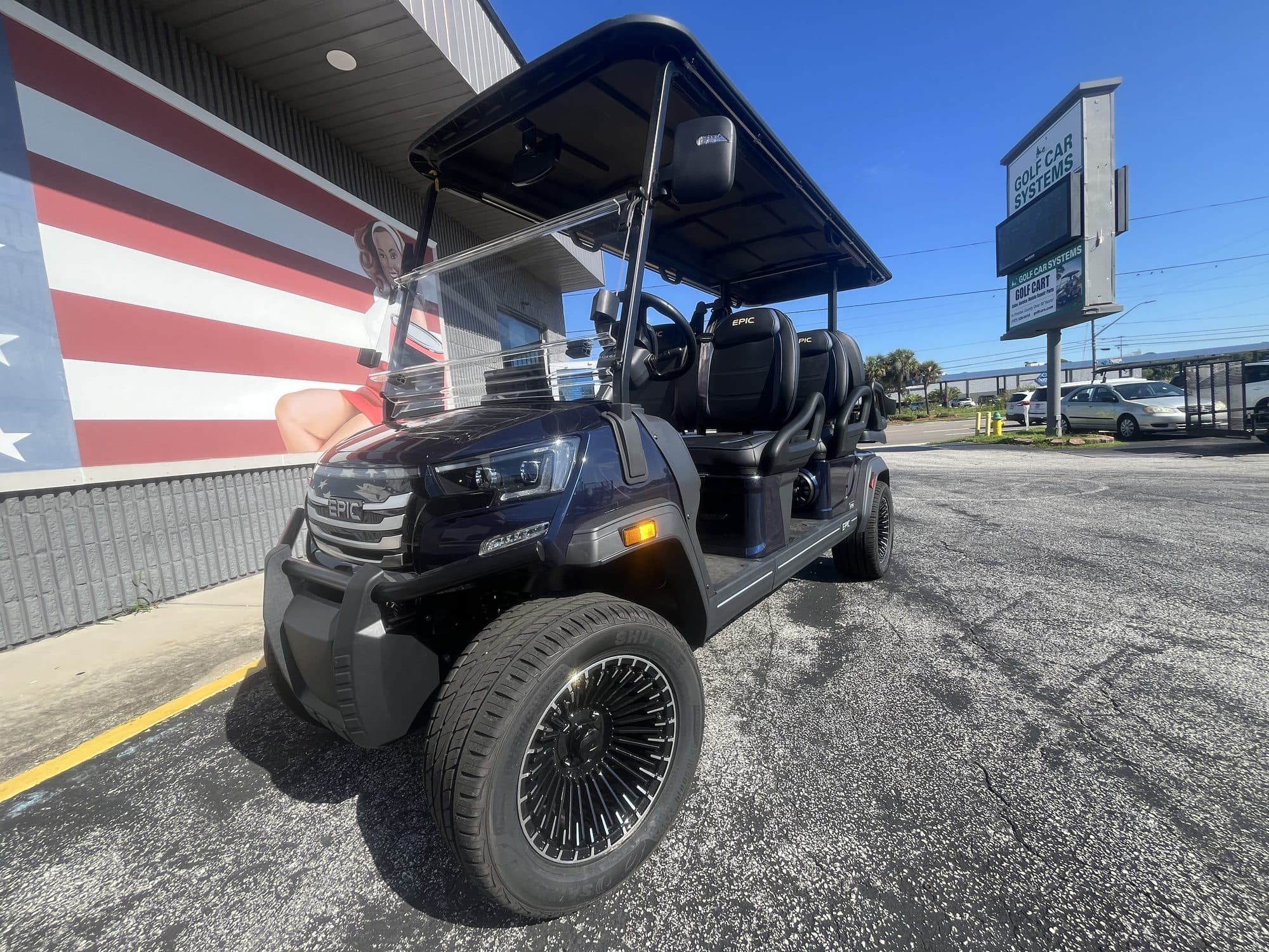 2026 EPIC E60FX golf cart in Metallic Midnight, photo 1 of 11 (stock IGC-1031)