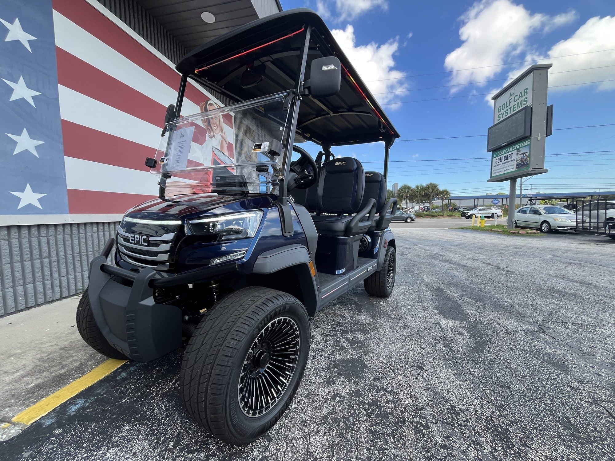 2026 EPIC E40FX golf cart in Metallic Midnight, photo 1 of 9 (stock IGC-1054)