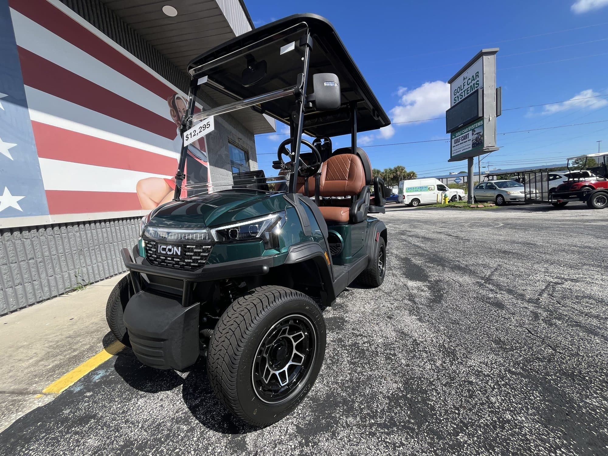 2026 ICON i40X golf cart in Forest Green, photo 1 of 8 (stock IGC-1055)