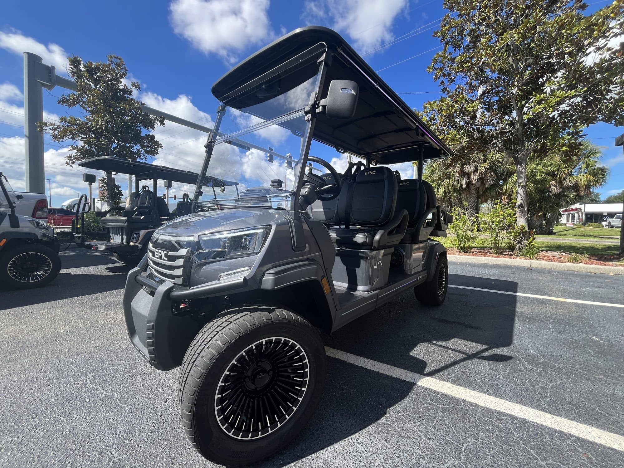 2026 EPIC E60FX golf cart in Charcoal Gray, photo 1 of 11 (stock IGC-1061)