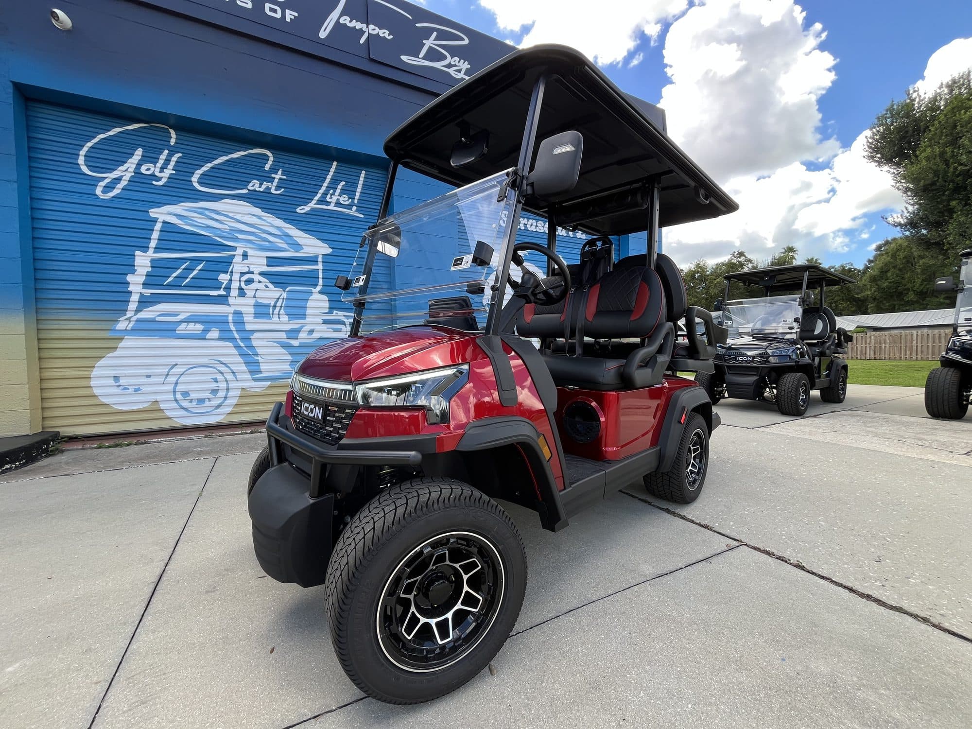 2025 ICON i40X golf cart in Sangria, photo 1 of 12 (stock IGC-1071)