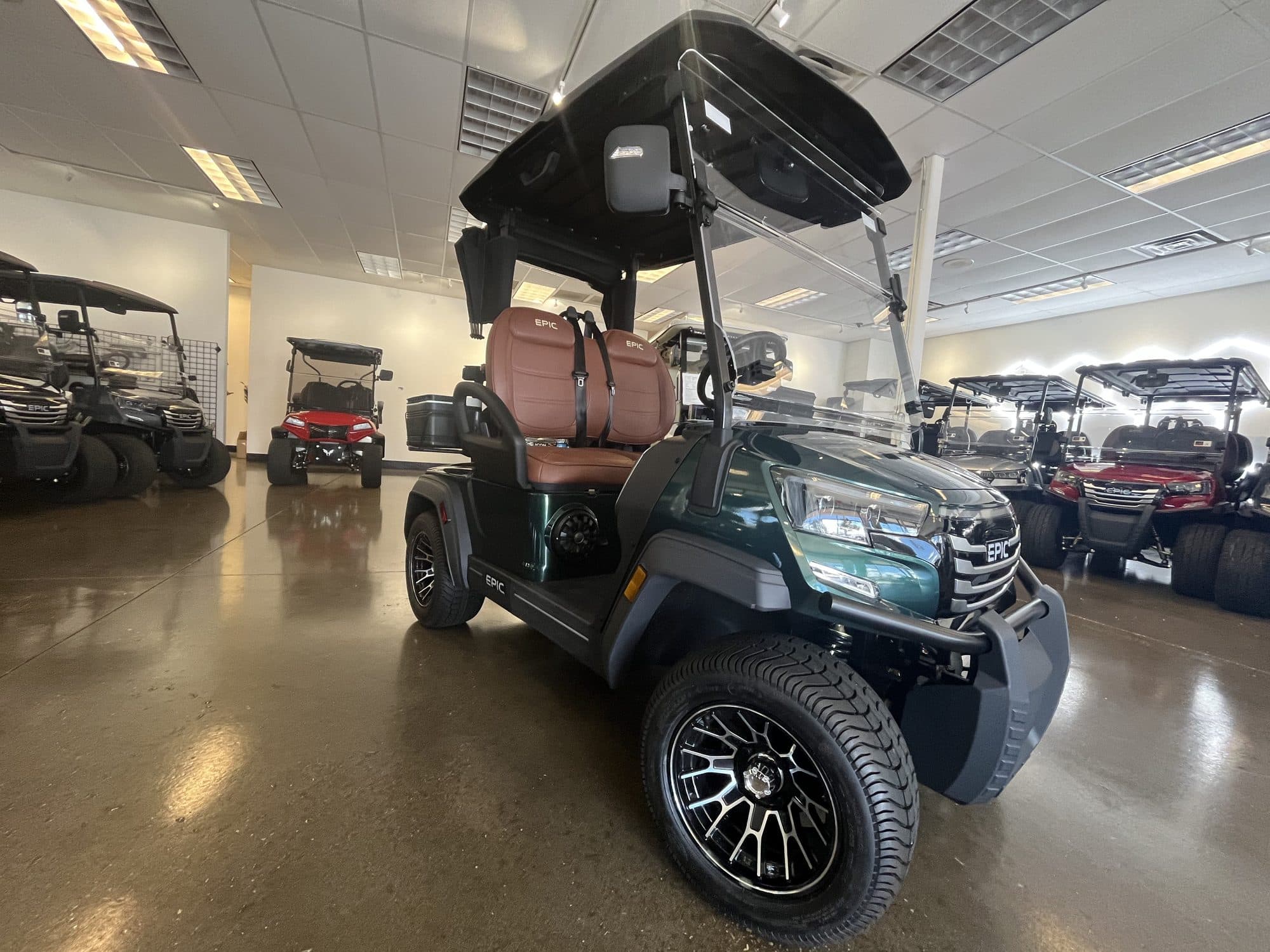 2026 EPIC E20FX golf cart in Forest Green, photo 1 of 8 (stock IGC-1086)