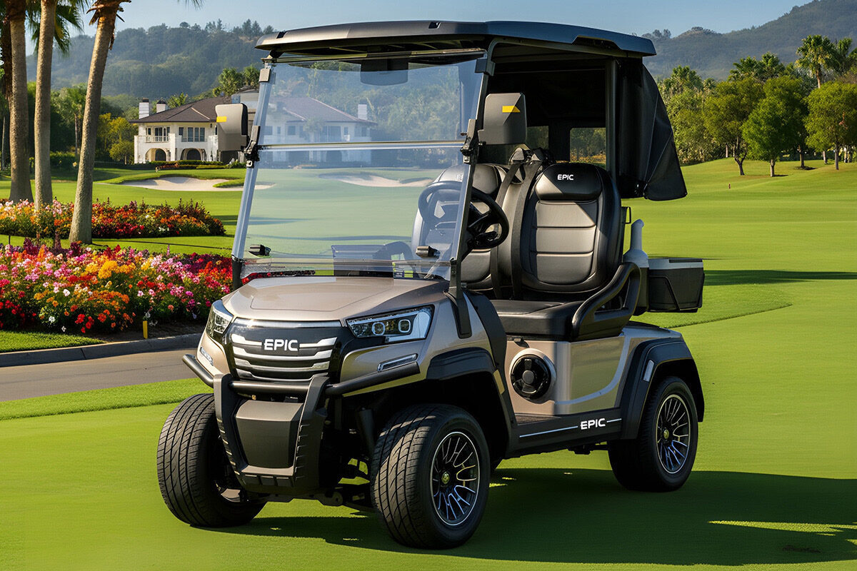 EPIC E20FX four-seat LSV golf cart