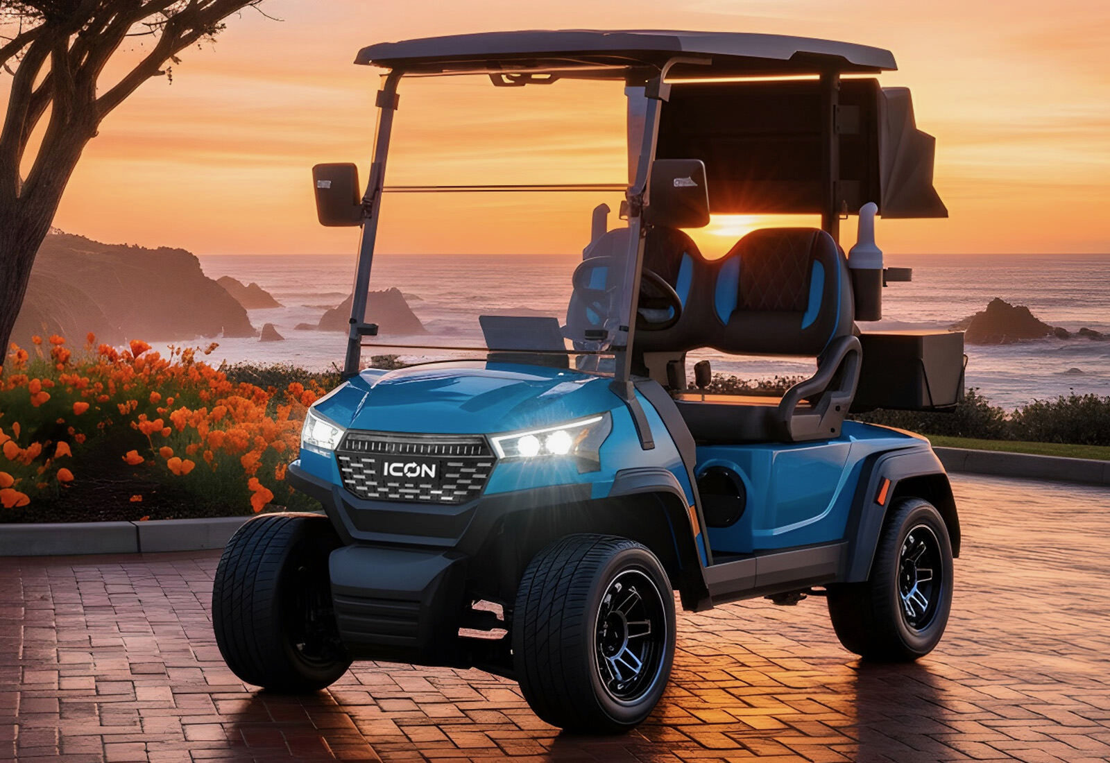 ICON i20X four-seat LSV golf cart