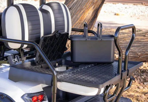 ICON i60L rear cargo platform and cooler storage area for group travel convenience